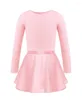 Stage Wear ChicTry Enfants Ballet Tutu Danse Classe Performance Robe Enfants Filles Gymnastique Justaucorps Vêtements De Danse Avec Jupe Attachée Ensemble