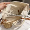 Shoulder Bags Straw Woven andbag Summer Beac Bag Tote Female Totes Women andbags Pouc andmade Clu Kniing Leer PurseH24221