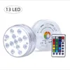 13 LED lumière sous-marine 16 couleurs RGB IP68 étanche lumière de piscine RF télécommande lumières submersibles pour Vase d'étang