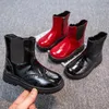 Boots Children's Red Cheshire 2024 Casual Non Slip Versatile Elegant Girls' Short Solid Color Breathable Autumn Korean