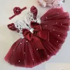 Girls Dresses Baby Dress Summer Cute Bownot Princess Birthday Party 1 Year Tutu Gown Toddler Infant Christening Clothing Drop Delivery Otwx9