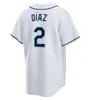 2024 Anpassad Wander Franco Jersey Randy Arozarena Wade Boggs Shane McClanahan Tyler Glasnow Brandon Lowe Shane Baz Harold Ramirez Lowe Margot Taj Bradley Baseball