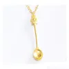 Pendant Necklaces Crown Mini Teapot Necklace Spoon Pendant Necklaces Jewelry Gold Sier Black Colors For Men Women Gift Drop Delivery O Dh0Fw