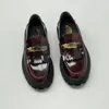 Spring and summer 2024 new star of the same style thick-soled fringed loafers spring and autumn new one-foot leather T-button potato silk shoes