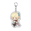 Keychains Genshin Impact Kaveh Mika Keychain Cartoon Anime Figure Cyno Kaedehara Kazuha Scaramouche Pendant Bag Car Key Chain Jewets Gift Gift