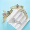 헤어 클립 2024 6 월 크리스탈 플라워 신부 왕관 여성용 Tiaras Big Couronne Mariage Jewelry Crowns