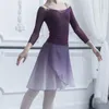 Abbigliamento da palcoscenico Abito da balletto sfumato Gonna con lacci Garza da ballo Un tutù per ragazze ballerine Costume da ballerina da donna