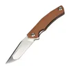 Ny M7709 Flipper Folding Knife D2 Satin Tanto Point Blade G10 med rostfritt stålplåthandtag Bollbärande snabbt öppna EDC -fickknivar