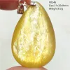 Colliers Natural Gold Lepidolite Quartz flash tourmaline pendentif bijoux eau goutte jaune mica femme hommes collier de mode aaaaaa