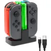 Laddare Nintend Switch 4 Controller Charger LED Indicator Charging Dock Station för Nitendo Switch Nintendoswitch NS OLED -tillbehör