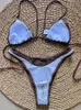 Costume da bagno donna Micro brasiliano Mini bikini Costume da bagno Mat Bikini 2023 Costume da bagno push up Costume da bagno con cinturino caffè Costume da bagno donna J240221