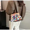 Evening Bags Brand Designer Clip Shoulder Crossbody for Women Handbag and Purses Cute Colored Ball Trendy Messenger Clutches