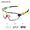 Eyewears comaxsun fotocrômica de ciclismo de bicicleta esportes homens homens UV400 Óculos de sol MTB Road Bicycle Olhewear Protection Óculos de proteção