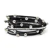 Chain Shinning Punk Mtilayer Kralen Wrap Pu Lederen Armband 5 Kleuren Bangle Dames Ontwerp Legering Met Magnetische Sluiting Gift Drop Delivery Dheqk