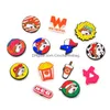 Sko delar tillbehör 50 st/set Texas Series CLOG CHARMS 2D Soft Plastic Cartoon Shoe Accessories Decorations CLOG PINS Knappar Cha Dhu65