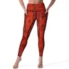 Actieve broek Zwart Wit Slangenleer Legging Zakken Dierenprint Ontwerp Yoga Push Up Fitness Hardlooplegging Rekbare Sport