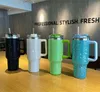 H2.0 40oz Multicolour With Diamonds Cow Stainless Steel Tumblers Cups Lid and Straw 2nd Generation Car Mugs Vacuum Insulated Water Bottles