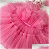 Robes de filles né bébé fille robe1 an 1er anniversaire fête baptême rose vêtements 9 12 mois enfant en bas âge tenues moelleuses robe bebes goutte otfna