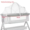 Filet de berceau moustiquaire pour lit de bébé quatre saisons universel nouveau-né bébé amovible portable ventiler pliable protecteurs de berceau cryptés