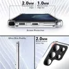 Mobiltelefonfodral Transparent mjukt telefonfodral för Samsung S23 Ultra 5G Magnetic Ring Holder Card -slotskydd för Galaxy S23 S24 Plus Obs 20 Ultra YQ240221