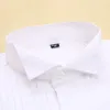 Mens Long Sleeve Shirt High Quality Tuxedo Standing Collar Wedding Dress White French Cufflink 240219