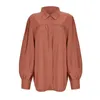 Blouses Femmes Femmes Chemises En Mousseline De Soie Élégant Plissé À Manches Longues Bureau Dame De Base Printemps Automne Vêtements Coréen Mode Blouse Tops S-2XL