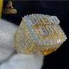 Custom Design VVS Moissanite Money Hip Hop Star Ring Karat 10K 14K Real Solid Gold Pass Diamond Tester Fine Jewelry