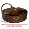 Riemen middeleeuwse Keltische reliëf klinknagel riem Vintage ridder ronde riem mannen vrouwen tailleband Unisex kostuumaccessoires