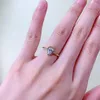 Clusterringen 18K Gold Lovers Lab Diamond Ring Real 925 Sterling Silver Party Wedding Band voor vrouwen Bruidsverlovingssieraden