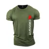 Crossfit Hommes Coton T-shirt Formation Top Gym Vêtements Fitness Active Wear Mode Muscle Print Plain Tees Bodybuilding Apparel 240220