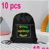 Bolsas al aire libre 10 PCS Bolsa personalizada Impresión Schoolbag Promocional Casual Gimnasio Deporte Impermeable Fútbol Dstring Mochila 231121 Drop Deli DHHDE