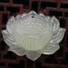 Pendentifs 1 pièces naturel Jade Lotus sculpté chanceux corde pendentif sept Chakras Yoga perlé restaurer coloré béni cadeau manchette