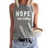 2024 Dames Fun Letter Ronde Hals Losse Casual Mouwloze Tanktop voor Dames