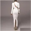 Basic & Casual Dresses Casual Dresses Women Dress Slim Fit Solid Color Elegant Sheath Maxi With See-Through Mesh Work Long Sleeve O N Otmpa