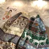 女性のセーター醜いクリスマスセーターシカニット特大のプルオーバーソフトウォーム品質のハラジュクフェスティバルoneckヴィンテージカジュアルメンズ