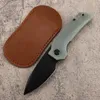Promotion A2240 Outdoor Survival Folding Knife D2 Black Stone Wash Drop Point Blade CNC G10 with Stainless Steel Sheet Handle Ball Bearing Fast Open EDC Knives