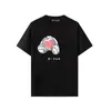 Angels Palm Angel Classic PA Cut Head Bear Print Kort ärm Löst Mens och Womens High Street Casual Fashion Märke T-shirt