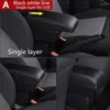 Accessoires d'intérieur pour Fiat 500, boîte d'accoudoir, Console centrale, repose-bras de rangement, pièces de décoration de style de voiture avec lumière LED USB