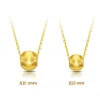 Pendentifs œil de chat en perles d'or, collier pour femmes, boule en or jaune 18 carats, boutique tendance, cadeaux de noël, bijoux fins