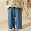 Jeans 2052C Kinderbroeken Denim broek Lente Zomer 2022 Nieuwe Eenvoudige Mode Jongensjeans Elastische taille Casual gewassen broek