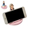 Hooks Cell Phone Desk Holder Mobile Stand Girl Statue Harts Figurer Dekor Tillbehör Hem