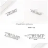 Artes e artesanato Trump 2024 Broche DIY Diamond Badge Drop Delivery Home Garden Dhnrp