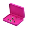 Samt-Schmuckset-Boxen, Tablett, Reise-Halsketten-Ring-Ohrring-Aufbewahrungsbox für Hochzeitsschmuck, Geschenkverpackung, 17 x 12 x 4 cm