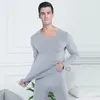 Intimo termico da uomo taglie forti Set leggero composto da tessuto in materiale poly-spandex sia nella parte superiore che inferiore