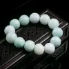 Bangles Jade Stone Jadeite Emerald Boncuk Bilezik Tahıl Mücevher Moda Aksesuarları Çince Oyma Muska Hediyeleri Kadınları