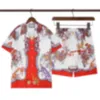 Męskie dresy projektantki Letni zestaw klasyczny druk zwykłe szorty koszuli sport i marka damska Internet Red Men Kobiet Ice Silk Cienka Koszulka Casual Rdd7