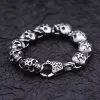 Bracelets Gothic Vintage Men's Skull Bracelet 316L Stainless Steel Punk Hip Hop Skeleton Bracelets Fashion Amulet Jewelry Gifts Wholesale