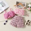 Clothing Sets Girls Two Piece Spring Summer Vest Top Short Pant Soft No Sleeve Bow Sweet Loose Fashion Outdoor Vocation Lovely