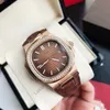 Bekijk Designer Watches Luxury Watch Mens Watch Horloges hoogwaardige diamanten horloge vrouwen mossanite horlogegrootte 39 mm 34 mm roestvrij staal maan horloge rose goud horloge