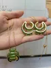 Strands 2024 Fine Jewelry Sets Charm Green Pink High Quality Crystal Fashion Cute Animal Necklaces Earrings Rings Bracelet For Women
